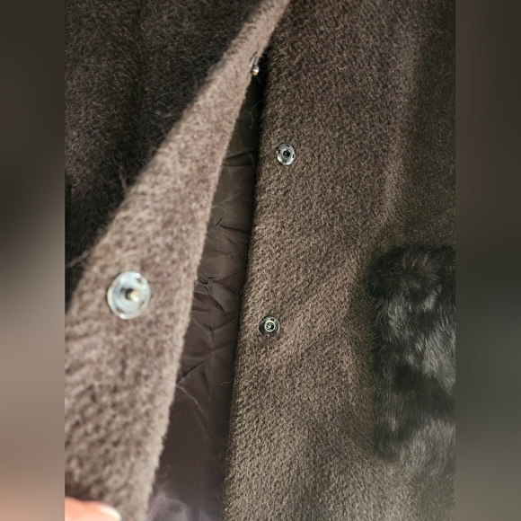 Itala Testino Alpaca wool and rabbit four  3/4 jacket coat size M.Made in Peru. - Picture 10 of 10